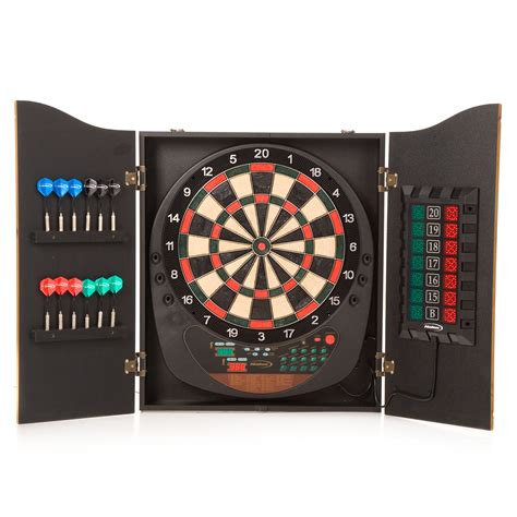 Since this dartboard is powered with an AC adapter, you may want to mount it close to an electric outlet for convenience. . Electronic dart board halex